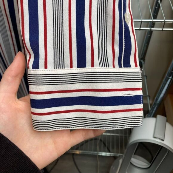 Express Women’s Vertical Striped‎ Classic Career Button-Up Shirt Dress Size S - Picture 7 of 10